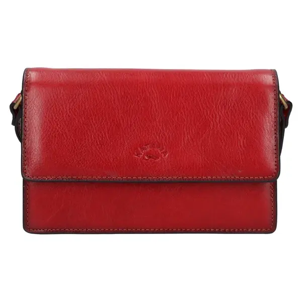 Kožená dámska crosbody kabelka Katana Roosa - červená