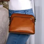 Kožená dámská crosbody kabelka Katana Kaise - koňak