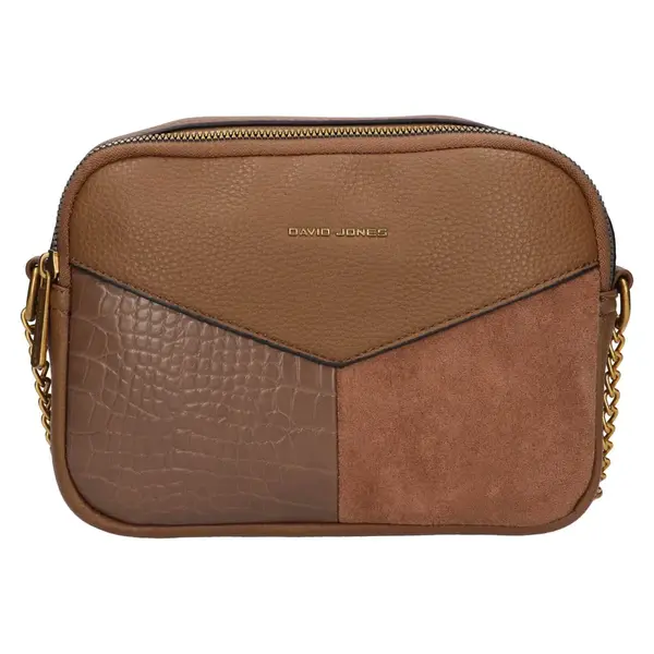 Dámská crossbody kabelka David Jones Electe, syntetická kůže − hnědá