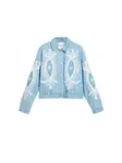 Desigual Prechodná bunda  modrá / biela