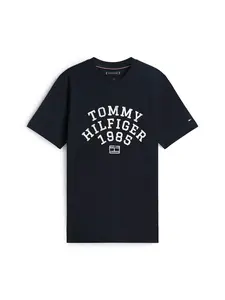TOMMY HILFIGER Tričko  námornícka modrá / biela