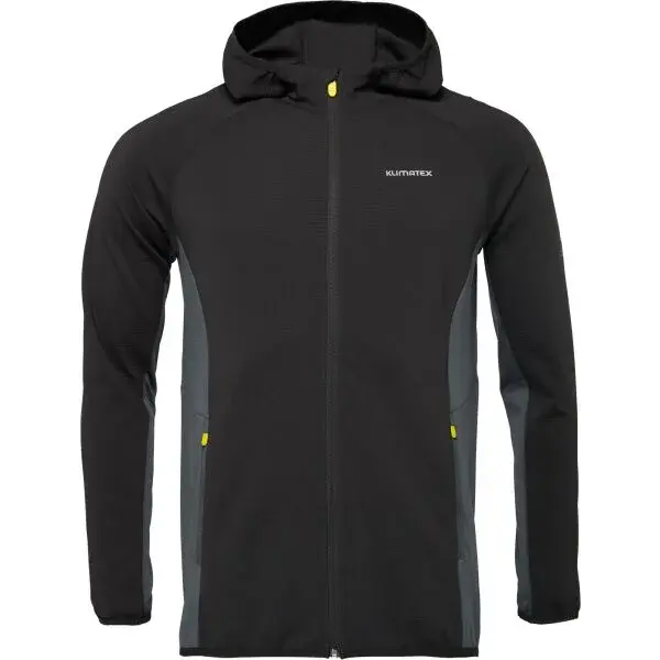 Klimatex ACHIT Pánská mikina s kapucí, černá, velikost XXL