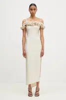 Šaty Coperni Ruffle Dress béžová barva, maxi, COPR113545