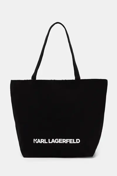 Oboustranná kabelka Karl Lagerfeld černá barva, A1W50047