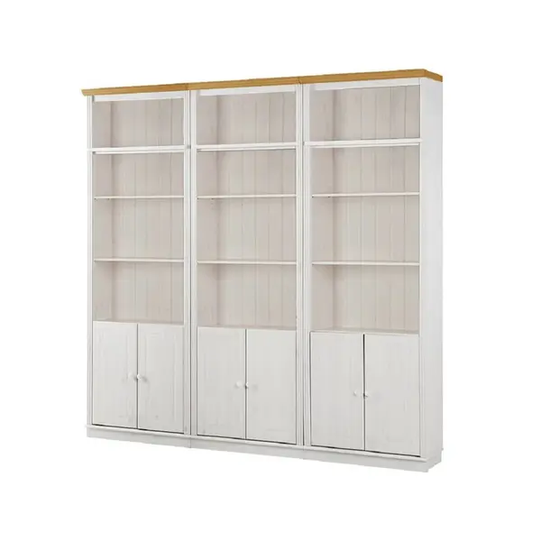 MID.YOU KNIHOVNA, barvy borovice, medová, borovice, 223/222/34 cm