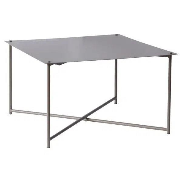 Xora KONFERENČNÍ STOLEK, šedohnědá, kov, 70/70/42 cm
