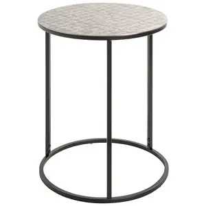 ODKLÁDACÍ STOLEK, černá, barvy stříbra