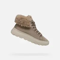 Beige women's sneakers Geox Spherica Ec4.1 - Women's