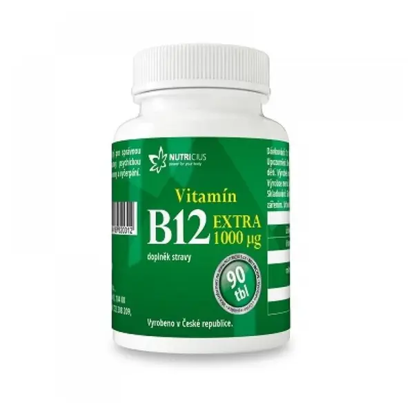 NUTRICIUS Vitamín B12 extra 1000 mcg 90 tablet