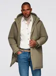 Ombre Classic men's long parka jacket - olive