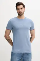 Bavlněné tričko Tommy Hilfiger pánské, tmavomodrá barva, s aplikací, MW0MW32584