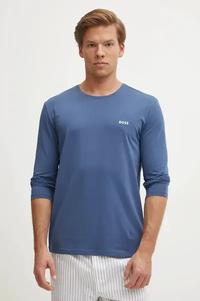 Tričko s dlouhým rukávem BOSS Mix&Match LS-Shirt R zelená barva, 50515389