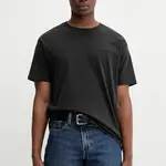 Tričko Levi's pánské, černá barva, hladké, A0637.0001-Blacks