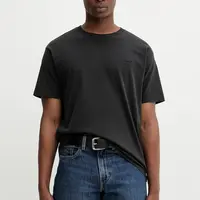Tričko Levi's pánské, černá barva, hladké, A0637.0001-Blacks