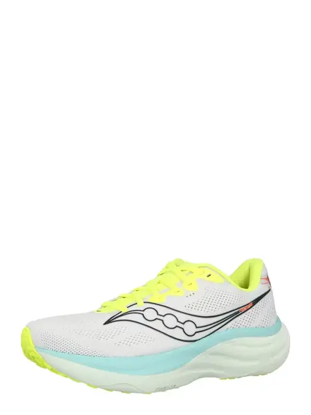 saucony Bežecká obuv 'RIDE 19'  neónovo žltá / oranžovo červená / čierna / biela