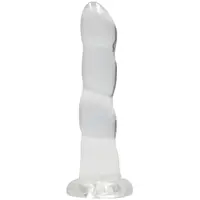 RealRock Dildo s přísavkou Majestic, průhledné 17 cm