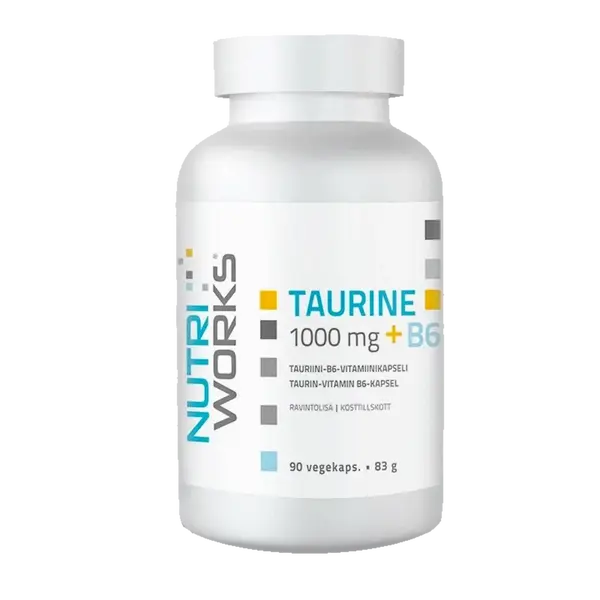NutriWorks Taurine 1000mg + B6 - 90 kapslí