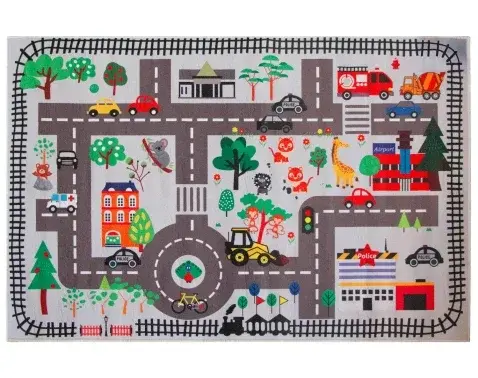Detský koberec Koľaje, 80x120 cm%