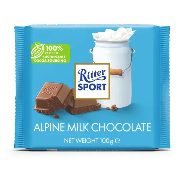 RITTER SPORT Mléčná čokoláda 100 g