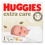 HUGGIES Dětské plenky extra care 1 velikost 2-5kg 26 kusů