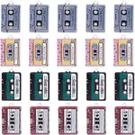 24pcs 4 Colors Baking Paint Alloy Pendants