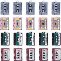 24pcs 4 Colors Baking Paint Alloy Pendants