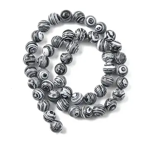 1 Strand Synthetic Malachite Dyed Beads Strands