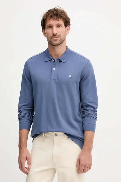 Bavlněné tričko s dlouhým rukávem United Colors of Benetton