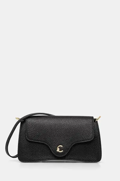 Kožená kabelka Coccinelle černá barva, E5 SSL 27 01 01