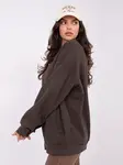 Dámská hnědá mikina na zip