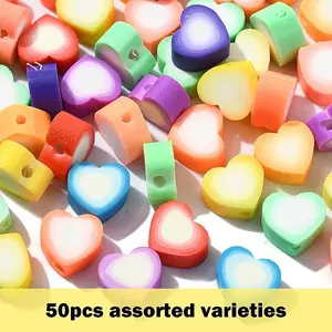 50Pcs Handmade Polymer Clay Beads