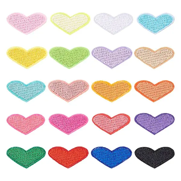 40Pcs 20 Colors Computerized Embroidery Cloth Iron on/Sew on Patches