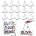 Folding Rectangle PET Plastic Portable Cupcake Gift Storage Box