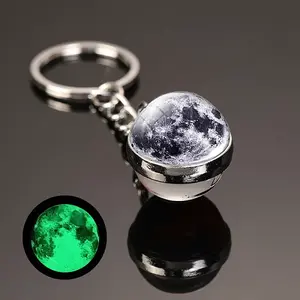 Luminous Glass Pendant Keychain