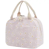 Flower Printed Cotton Foil Lunch Bags