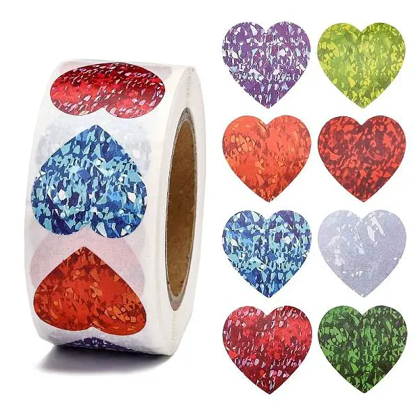 Heart Shaped Stickers Roll