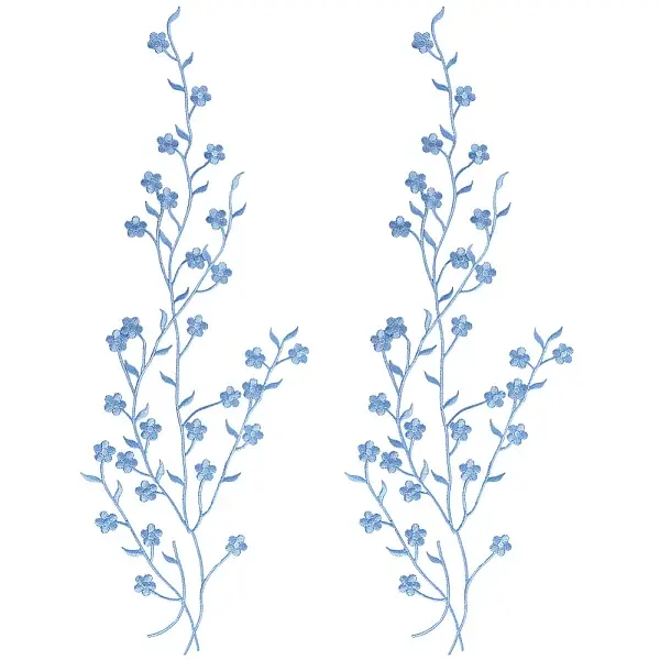 Polyester Flower Embroider Thread Iron on/Sew On Patches