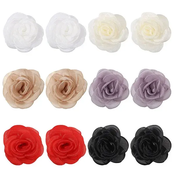 12Pcs 6 Colors Organza Ornament Accessories