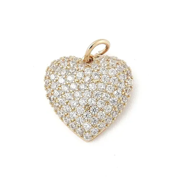 Brass Micro Pave Cubic Zirconia Pendants