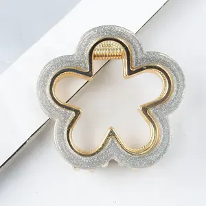Flower Shape PVC Plastic Claw Hair Clips