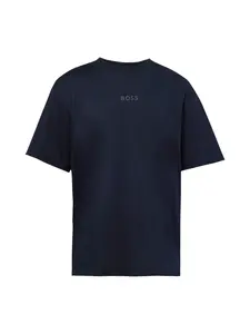 BOSS Tričko  námornícka modrá / čierna