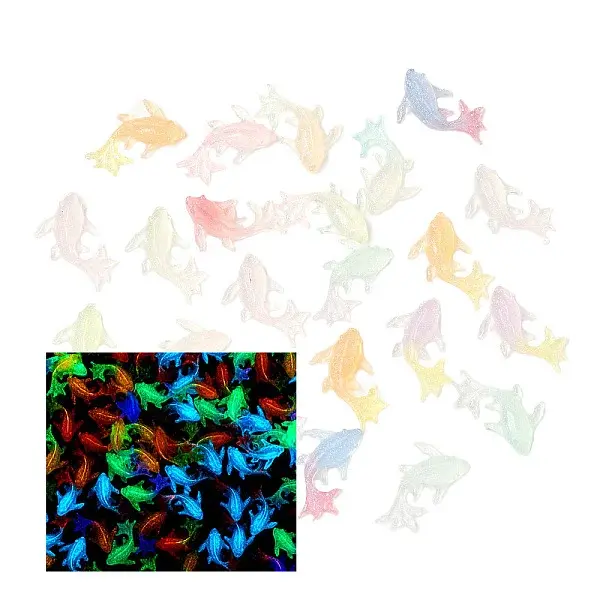 100Pcs Luminous Transparent Resin Decoden Cabochons