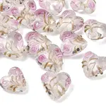 Handmade Gold Sand Lampwork Beads