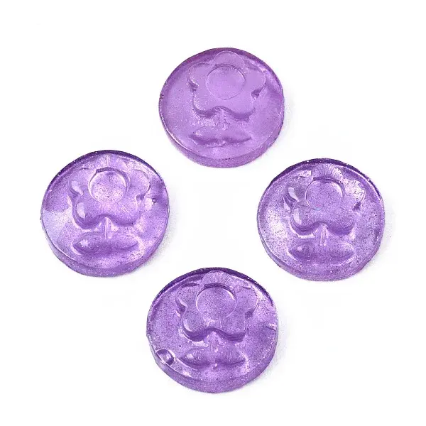Spray Painted Transparent Resin Cabochons