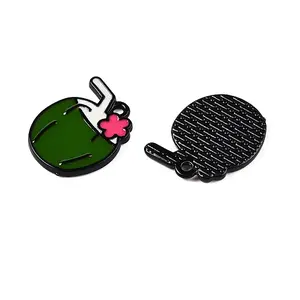 Spray Painted Alloy Enamel Pendants