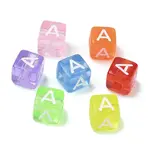 Spray Painted Transparent Acrylic Beads