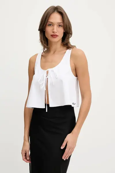 Bavlněný plážový top Karl Lagerfeld