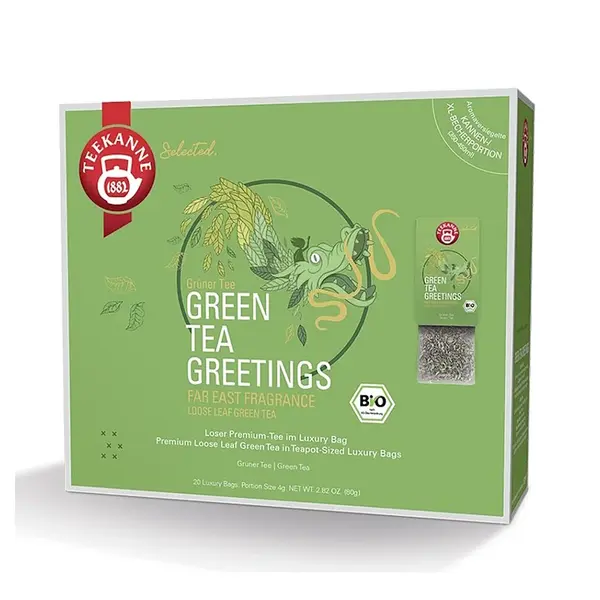 TEEKANNE Luxury bag green tea greetings BIO 20 x 4 g