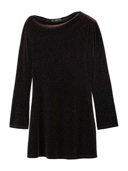 MANGO Kokteilové šaty 'XVIRGO'  tmavohnedá