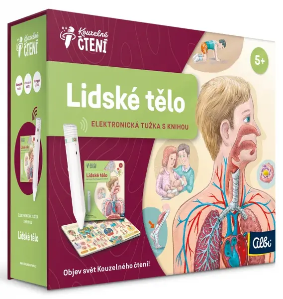 Elektronická Albi tužka 2.0  s knihou Lidské tělo (poškozená)